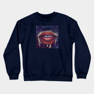 Lips and graffiti Crewneck Sweatshirt